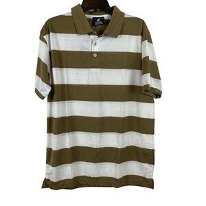 Pacific Polo Club Striped Pullover Short Sleeve Shirt Size XL